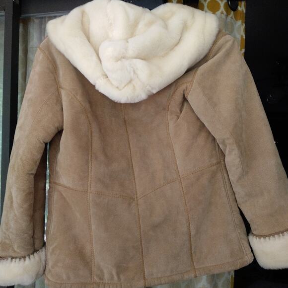 Wilson's suede leather penny lane style hoodie. Size small. - Picture 2 of 5